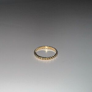 14k Solid Gold 2mm Twisted Rope Ring Size 7.75